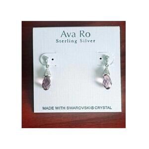 Ava and Ro Sterling‎ Silver Swarovski dangle earrings